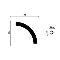 Декоративный уголок из полиуретана C4-DD634 Decor-Dizayn - угловой элемент