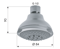 Верхний душ с шарнирным соединением Remer 355FOX 355FOX
