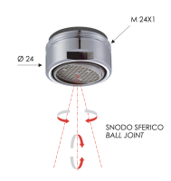 Аэратор смесителя для раковины с регулировкой угла потока M24X1 Remer 83NEBA 83NEBA
