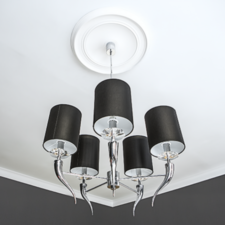 Розетка потолочная гладкая  1.56.044 из полиуретана Европласт