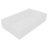 Раковина накладная 60х35,5 см GSG Ceramic Design Box BXLA60000, белый глянцевый BXLA60000