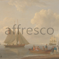 Картина: William Anderson, A Wherry Taking Passengers out to Two Anchored Packets