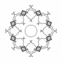 Розетка RODECOR 87510cn потолочная из полимерного гипса - Готовое решение Rodecor из элементов