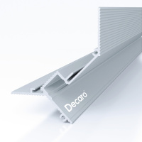 Профиль алюминиевый теневой под покраску с подсветкой Decaro D005 2000×50×55