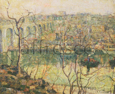 Картина: Эрнест Лоусон, Ранняя луна