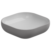 Раковина накладная биколор 45 см GSG Ceramic Design Easy EALAVQU45BI000/038, White/Fumo Matt EALAVQU45BI000/038