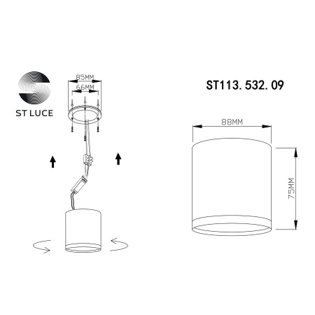 Светильник потолочный St Luce RENE 9W ST113.532.09
