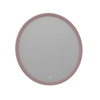 Зеркало ORKA Molino 90x90 c LED подсветкой, розовый матовый