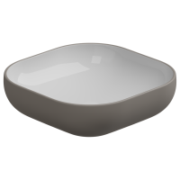Раковина накладная биколор 45 см GSG Ceramic Design Easy EALAVQU45BI000/030, White/Cashmere Matt EALAVQU45BI000/030