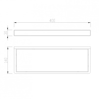 Полка стеклянная ABBER Westen AA1759G золото матовое