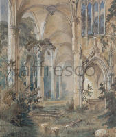 Картина: Carl Blechen, Руины готической церкви