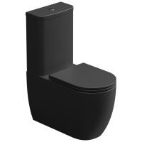 Чаша напольного унитаза биколор GSG Ceramic Design Like LKMBLBI000/003P, White/Black Matt LKMBLBI000/003P