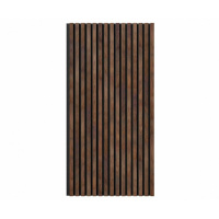 Акустические стеновые панели, 1200х600 мм, войлок, рейки МДФ, дуб барон темный