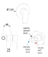 Смеситель для душа Mariani Artic В00179AT В00179AT
