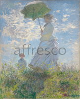 Картина: Клод Моне, Дама с зонтиком - Мадам Моне и ее сын