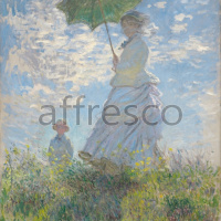 Картина: Клод Моне, Дама с зонтиком - Мадам Моне и ее сын