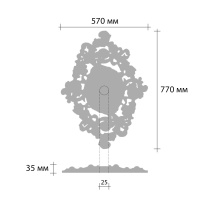 Розетка потолочная  DR-18