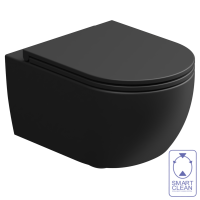 Чаша подвесного унитаза биколор GSG Ceramic Design Like LKWCSOBI000/003, White/Black Matt LKWCSOBI000/003