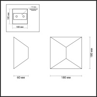 Настенный светильник Odeon Light TIBRO LED 3500K 10W 220V IP65 3907/10WL