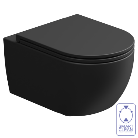 Чаша подвесного унитаза биколор GSG Ceramic Design Like LKWCSOBI000/003, White/Black Matt LKWCSOBI000/003