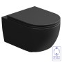 Чаша подвесного унитаза биколор GSG Ceramic Design Like LKWCSOBI000/003, White/Black Matt LKWCSOBI000/003