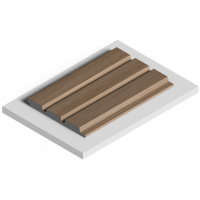 Стеновая панель из дюрополимера HIWOOD LV124 BR417 - 3D Панель
