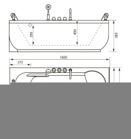 Акриловая ванна Gemy G9085 O L
