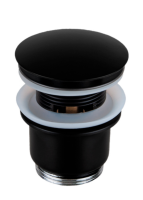 Донный клапан с переливом 1”1/4 Remer 905CC2114NO, черный матовый 905CC2114NO