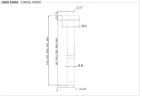 Кронштейн потолочный для верхнего душа 40 см Remer 347N40DO, золото глянцевое 347N40DO