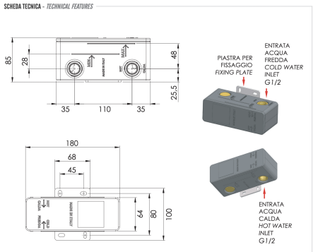 Скрытая часть для раковины Remer RRBOX15 RRBOX15