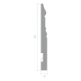 Плинтус напольный из ЛДФ Ultrawood арт. Base 0004 (2000 x 185 x 18 мм.)