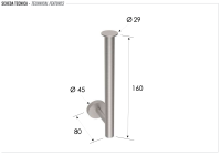 Бумагодержатель Remer INOX SSXI62, нержавеющая сталь SSXI62