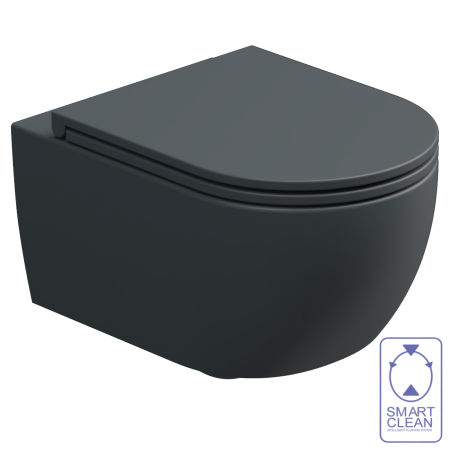Чаша подвесного унитаза биколор GSG Ceramic Design Like LKWCSOBI000/028, White/Ebano Matt LKWCSOBI000/028