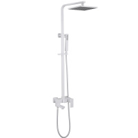 Душевая стойка ABBER Daheim AF8216WL с изливом, белая матовая