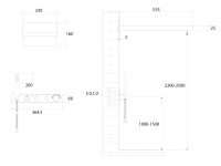 Душевая система ABBER Rund AF8752G скрытого монтажа без излива, термостат, золото матовое