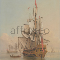 Картина: Peter Monamy, Shipping in a Calm