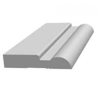Плинтус напольный из ЛДФ Ultrawood  Base 0010 (2440 x 127 x 25 мм.)