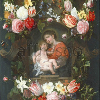 Картина: Daniel Seghers, Garland of Flowers with Madonna and Child