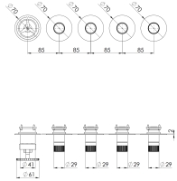 Смеситель для душа Remer Chrono CH98D4PWBBR, бронза масляная CH98D4PWBBR