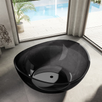 Прозрачная ванна ABBER Kristall AT9705Onyx черная