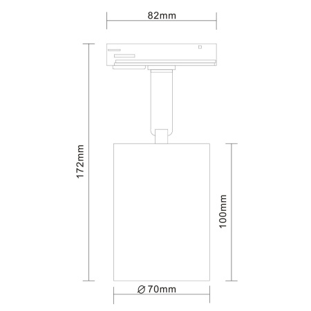 Трековый светильник на 1-фазный шинопровод ST Luce VALI ST302.406.01