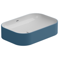 Раковина накладная биколор 60x42 см GSG Ceramic Design Easy EALAVTP60BI000/027, White/Denim Matt EALAVTP60BI000/027
