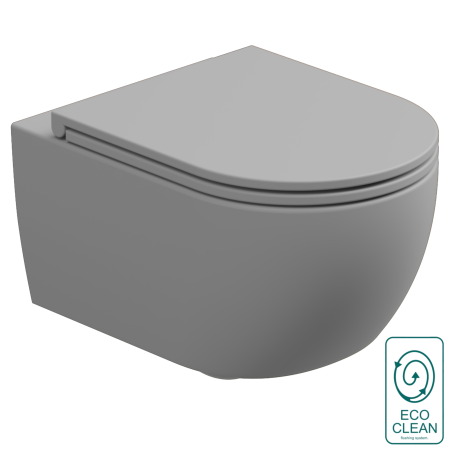 Чаша подвесного унитаза со смывом Eco Clean (торнадо) GSG Ceramic Design Like LKWCSOEC033, Perla Matt LKWCSOEC033