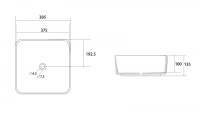 Раковина накладная ABBER Rechteck AC2211MBE светло-бежевая матовая