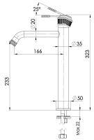 Смеситель для раковины Remer Atelier AL11LXLDO, золото глянцевое AL11LXLDO