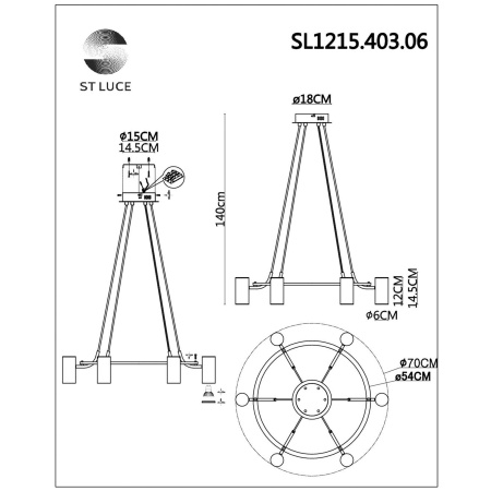 Светильник подвесной ST Luce TALIA SL1215.403.06