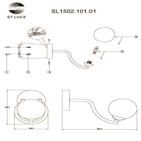 Светильник настенный ST-Luce LEGATEZZA SL1502.101.01