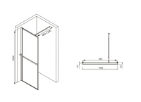 Душевая перегородка ABBER Immer Offen AG60090B
