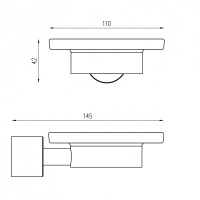 Мыльница с держателем ABBER Osten 316 AA185A8BST сталь брашированная