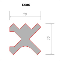 Профиль алюминиевый теневой разделительный Decaro D00X.A Titanium Титановый 3000×10×10